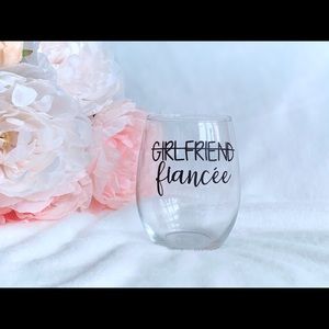 Fiancée stemless wine glass